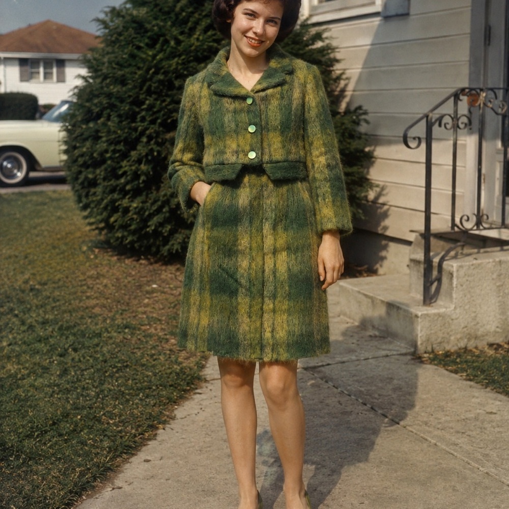Vintage Two-Piece Mohair Skirt Suit